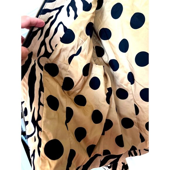 Chicos Animal Tiger Print Jacket Faux Suede Zip Front Bold Statement Blazer Sz 1 - Picture 11 of 11